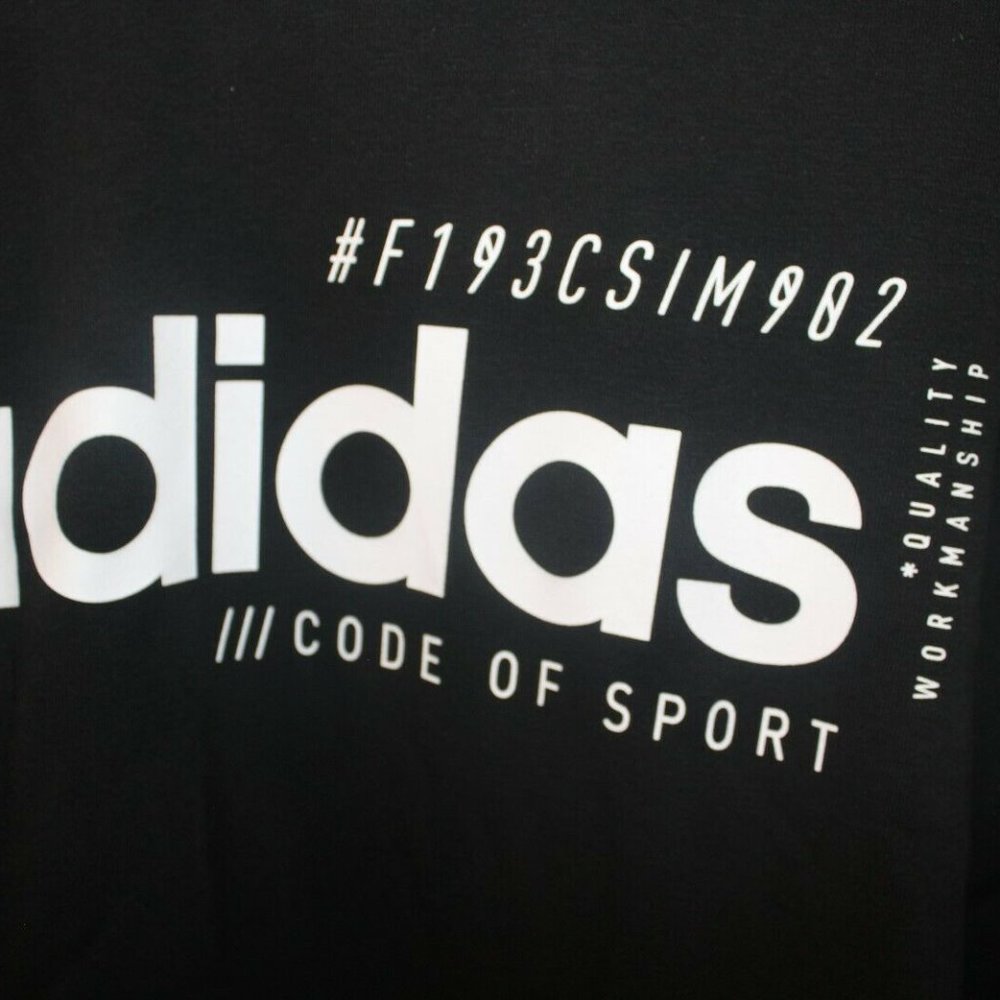 Men's Adidas Brilliant Basics Hoodie Sz 2XL Black - Picture 3 of 8